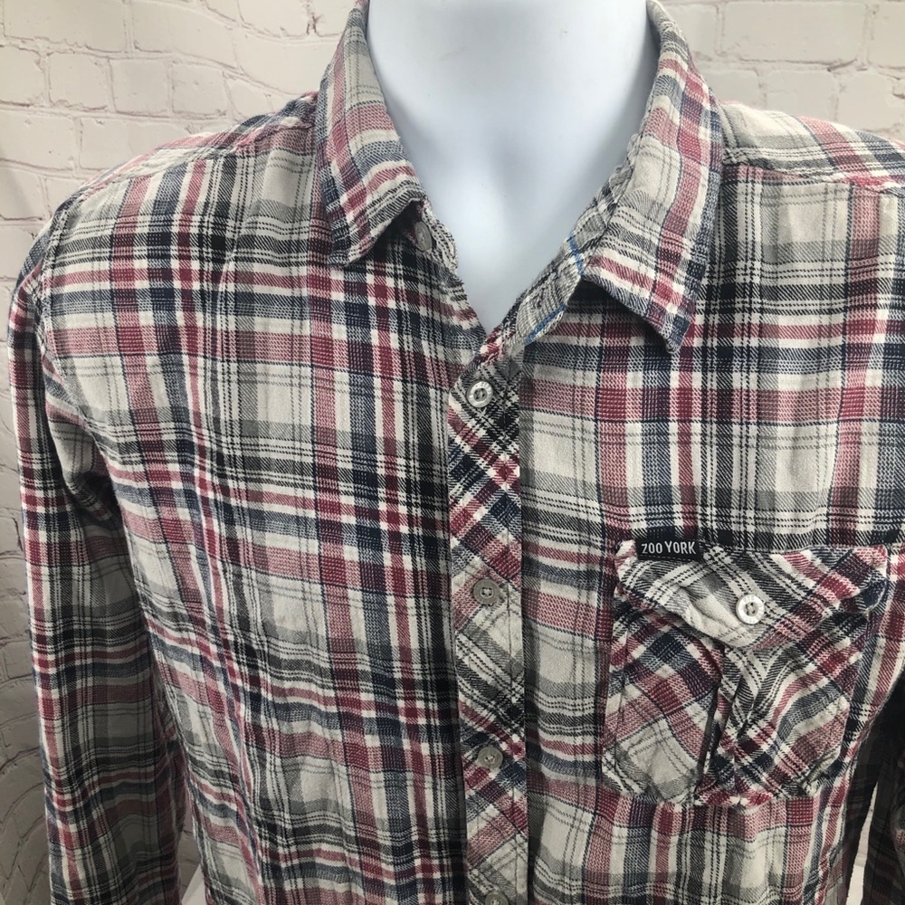 Zoo New York Flannel shirt button down large